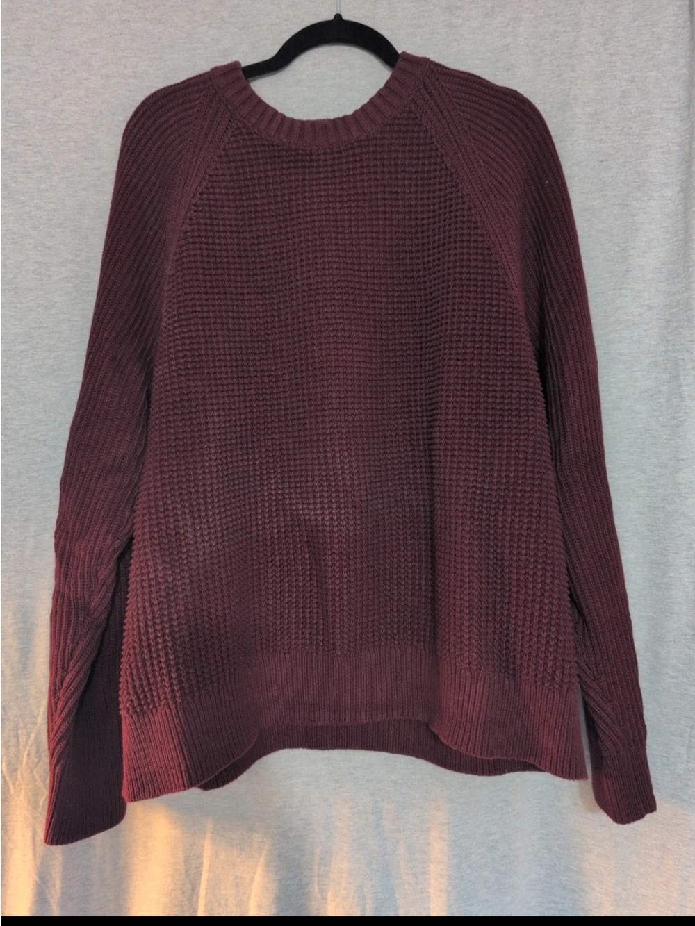 Banana Republic Men’s Crewneck Waffle Knit Sweater - Burgundy Plum